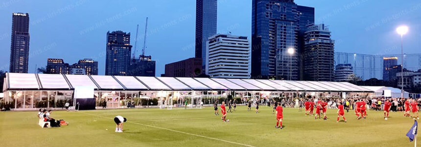 Modular Event Marquee For Turf Soccer Match